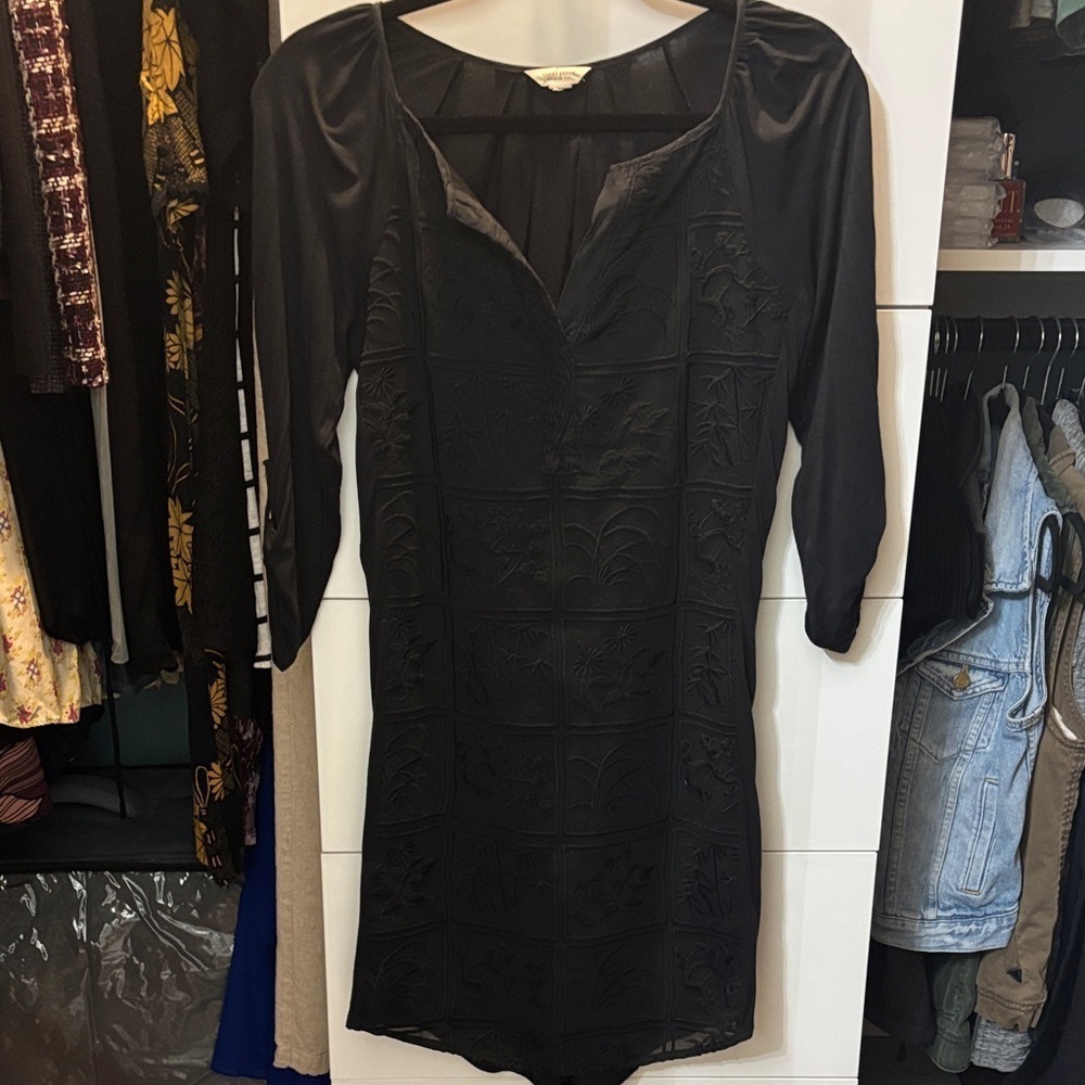 Lucky Brand Chic Black Long Sleeve Dress